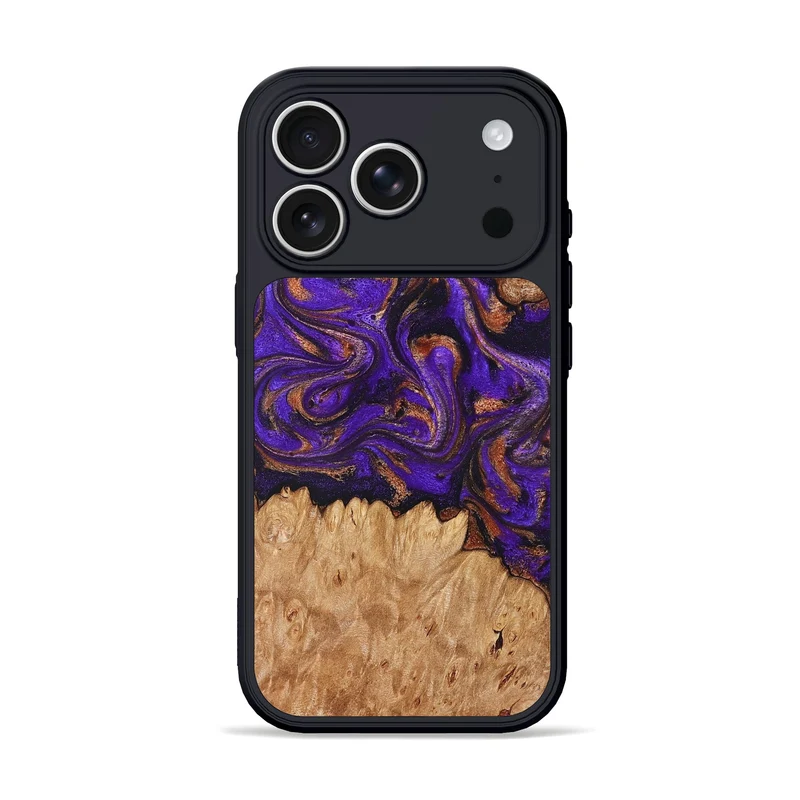 iPhone 17 Pro Wood Phone Case - Lucien (Purple, 829239)