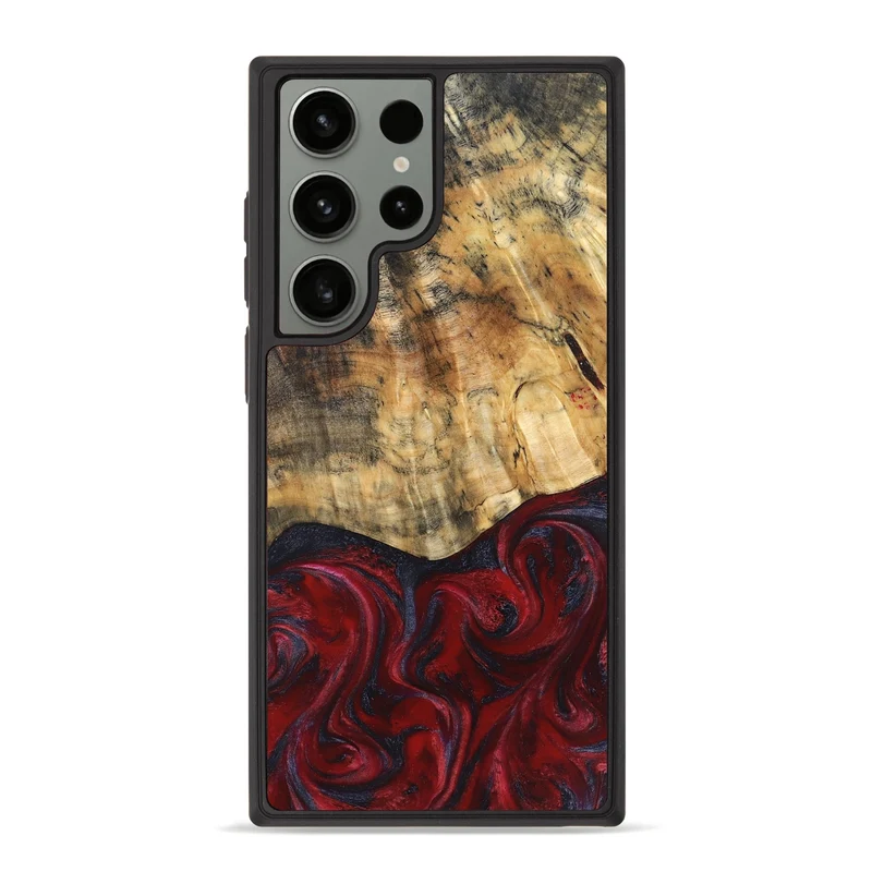 Galaxy S23 Ultra Wood Phone Case - Kala (Red, 829246)