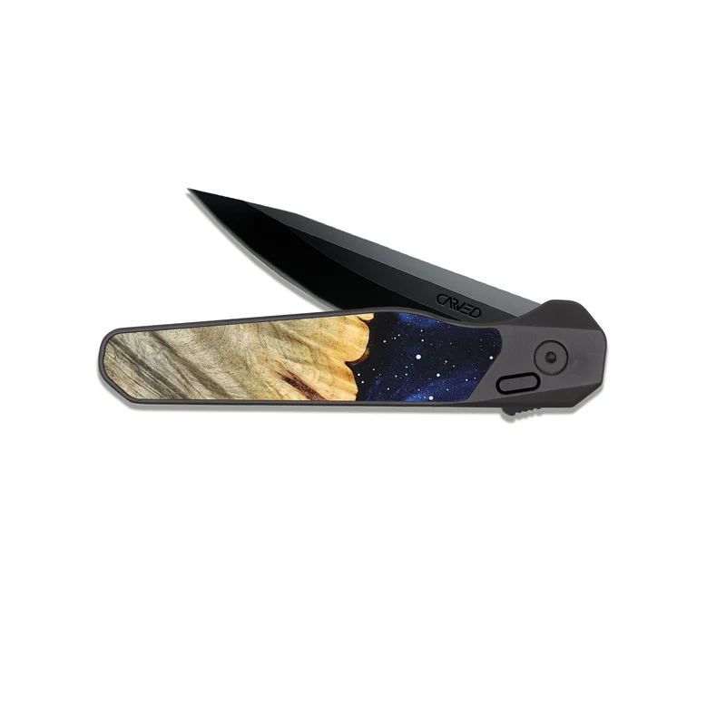 EDC Dark Slate Wood Pocket Knife - Sage (Cosmos, 829355)