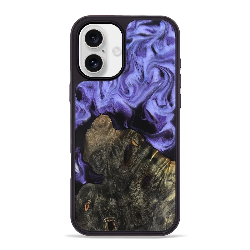 iPhone 16 Plus Wood Phone Case - Dianne (Purple, 829243)