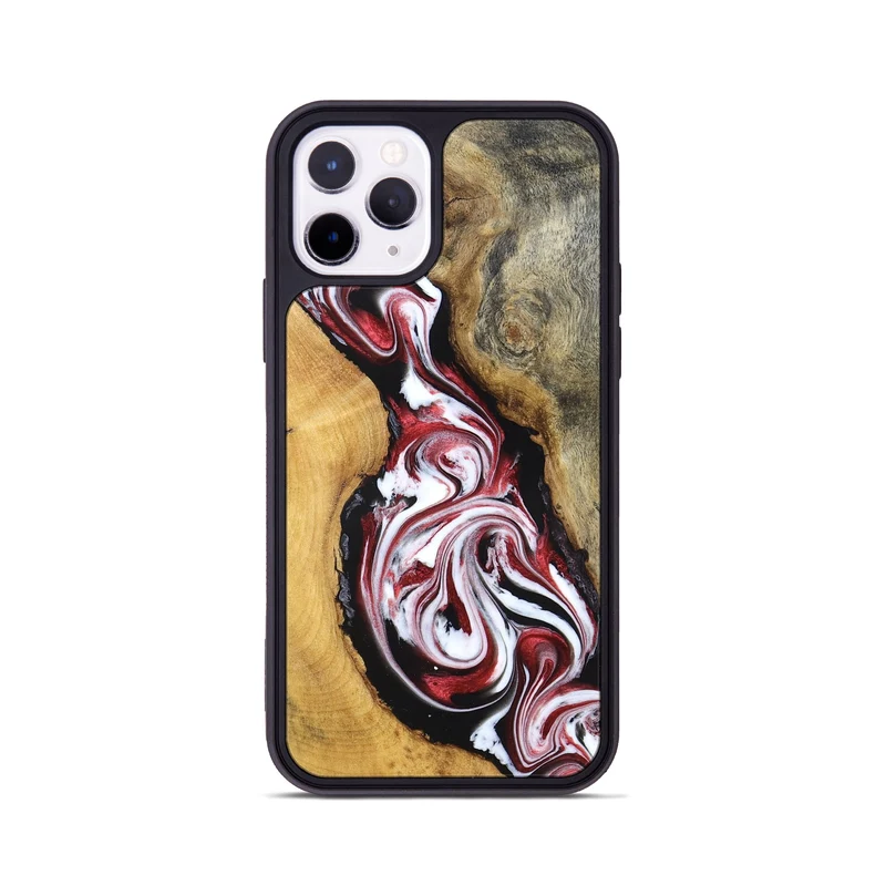 iPhone 11 Pro Wood Phone Case - Estelle (Red, 829249)