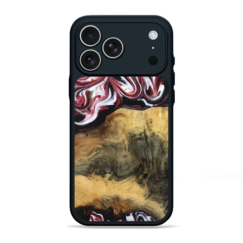 iPhone 17 Pro Max Wood Phone Case - Reya (Red, 829247)
