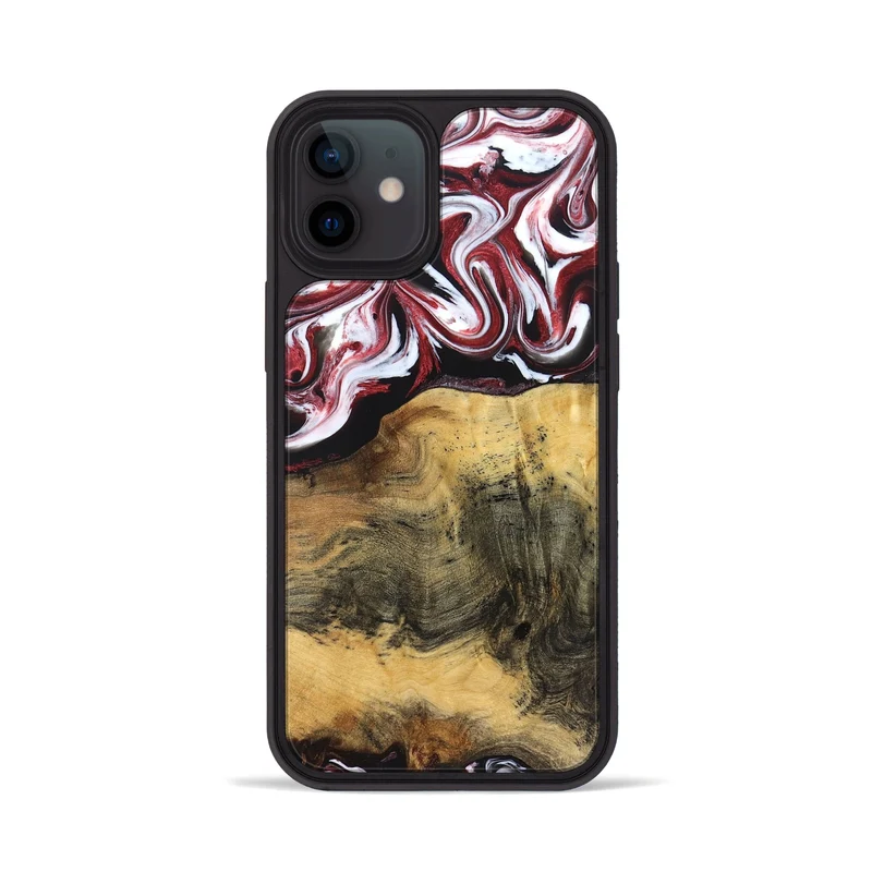 iPhone 12 Wood Phone Case - Reya (Red, 829247)