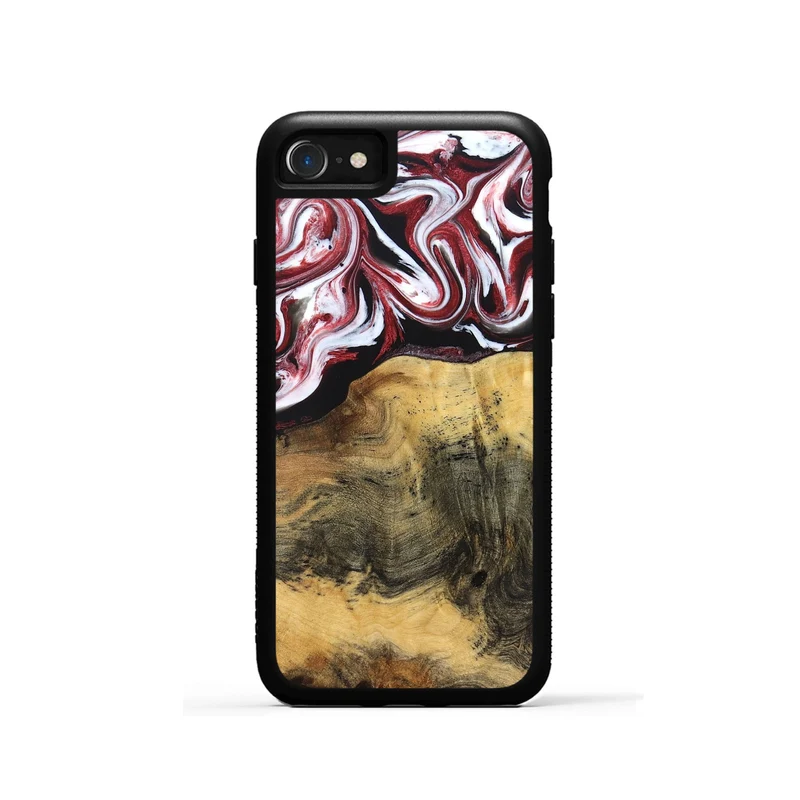 iPhone SE Wood Phone Case - Reya (Red, 829247)