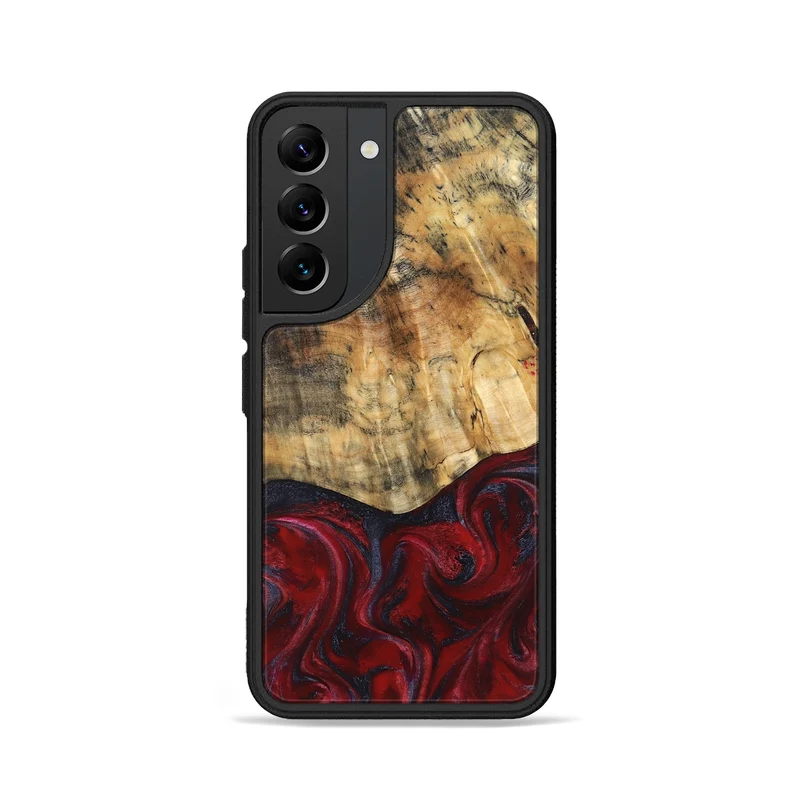 Galaxy S22 Wood Phone Case - Kala (Red, 829246)