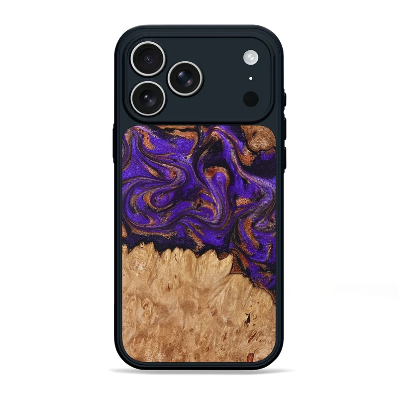 iPhone 17 Pro Max Wood Phone Case - Lucien (Purple, 829239)