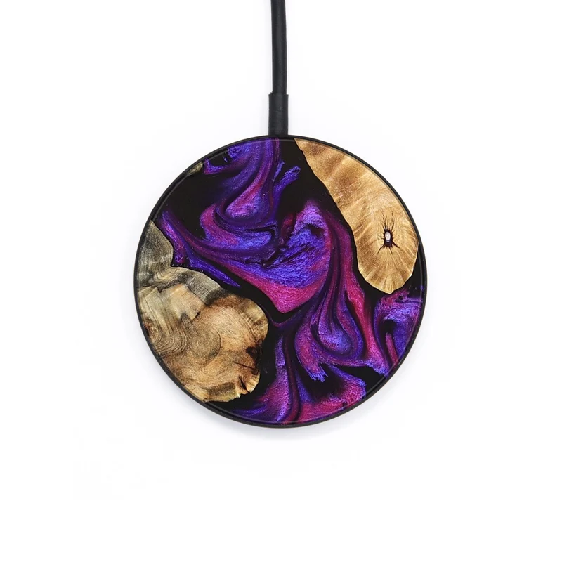 Circle Wood Wireless Charger - Gena (Purple, 829241)