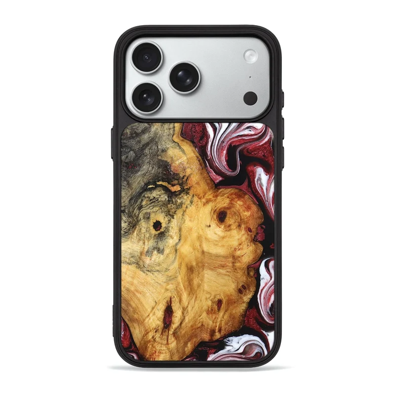 iPhone 18 Pro Max Wood Phone Case - Cindi (Red, 829244)