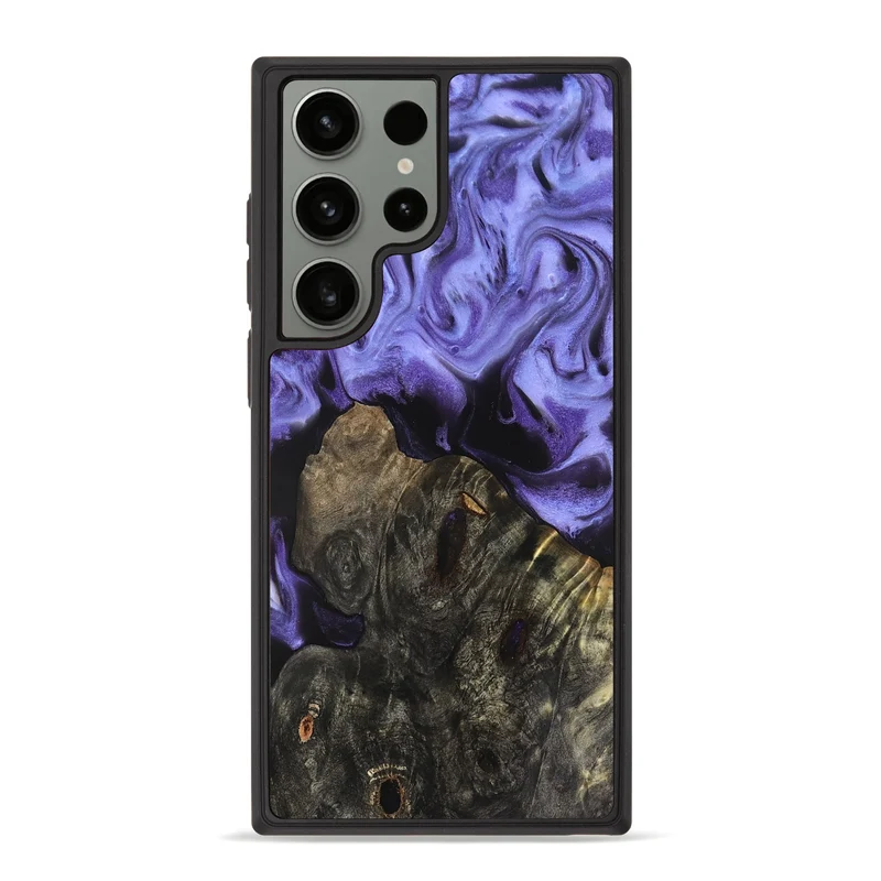 Galaxy S23 Ultra Wood Phone Case - Dianne (Purple, 829243)