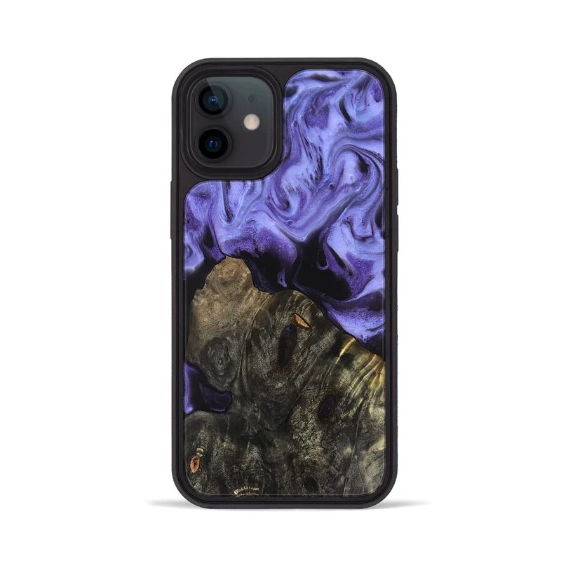 iPhone 12 Wood Phone Case - Dianne (Purple, 829243)