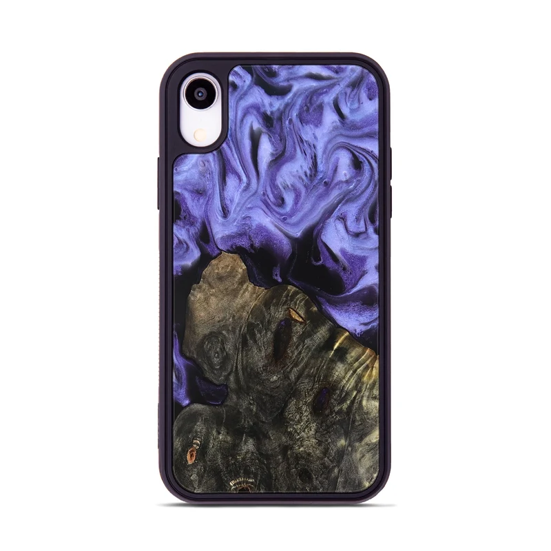 iPhone Xr Wood Phone Case - Dianne (Purple, 829243)