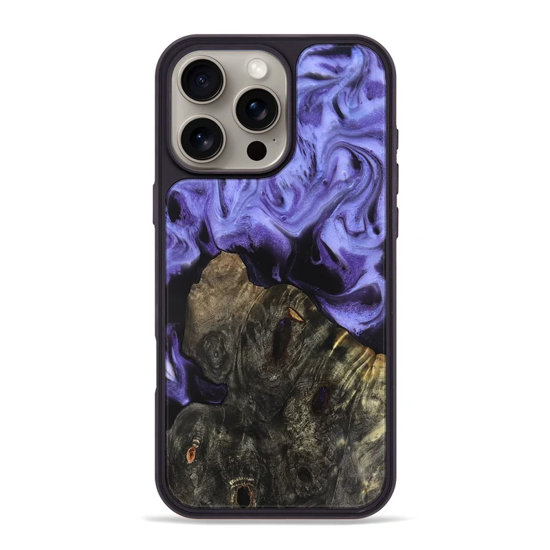 iPhone 16 Pro Max Wood Phone Case - Dianne (Purple, 829243)