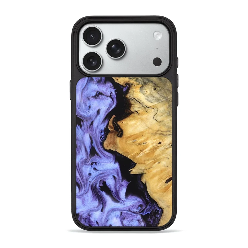 iPhone 18 Pro Max Wood Phone Case - Draven (Purple, 829240)