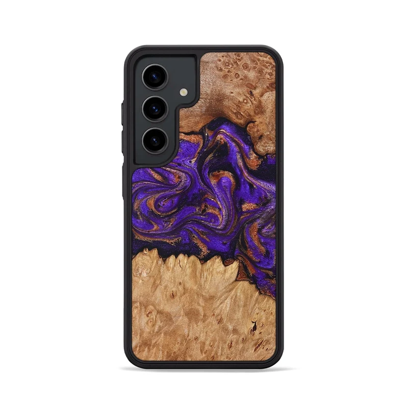 Galaxy S24 Wood Phone Case - Lucien (Purple, 829239)