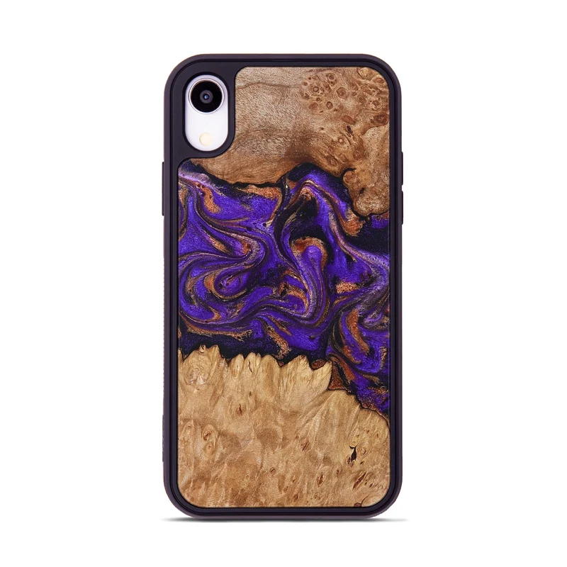 iPhone Xr Wood Phone Case - Lucien (Purple, 829239)