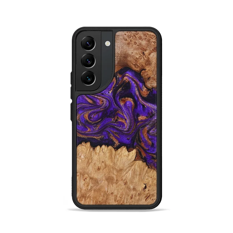 Galaxy S22 Wood Phone Case - Lucien (Purple, 829239)