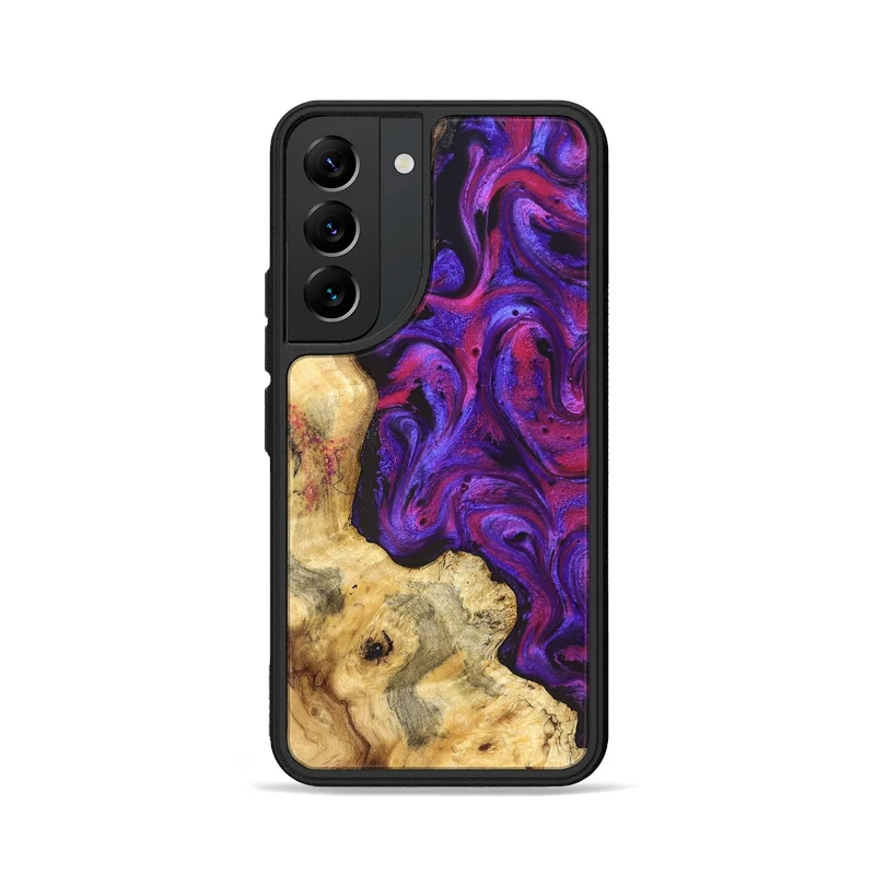 Galaxy S22 Wood Phone Case - Jaeden (Purple, 829238)