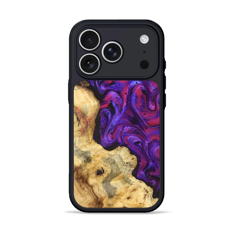 iPhone 17 Pro Wood Phone Case - Jaeden (Purple, 829238)