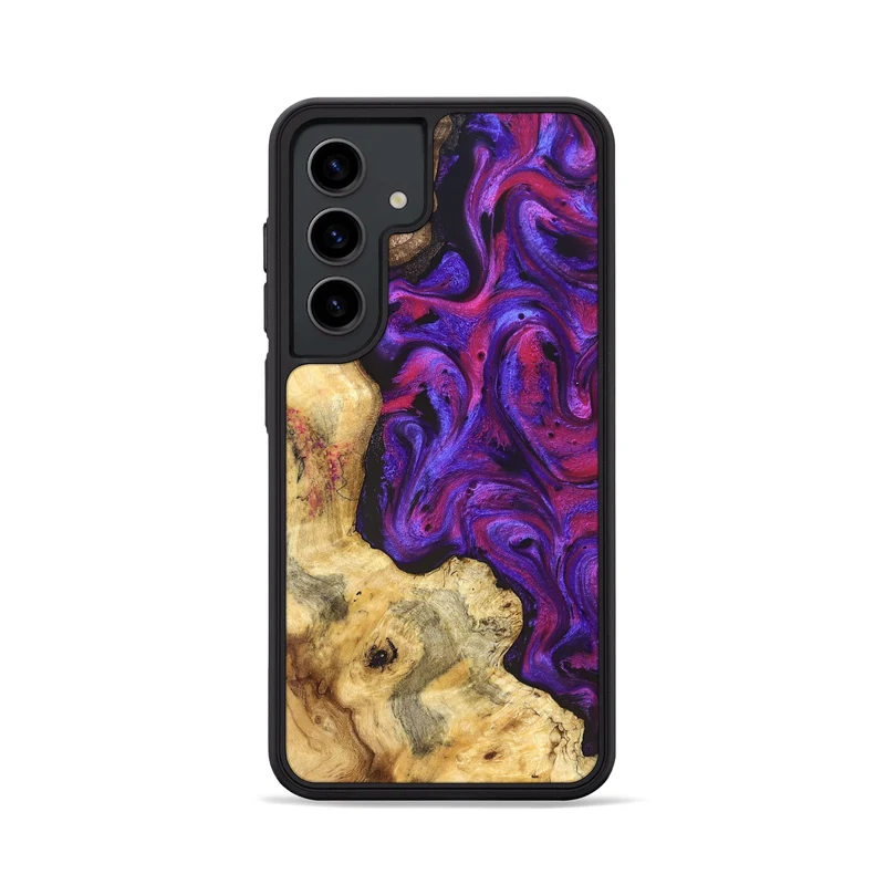 Galaxy S24 Wood Phone Case - Jaeden (Purple, 829238)