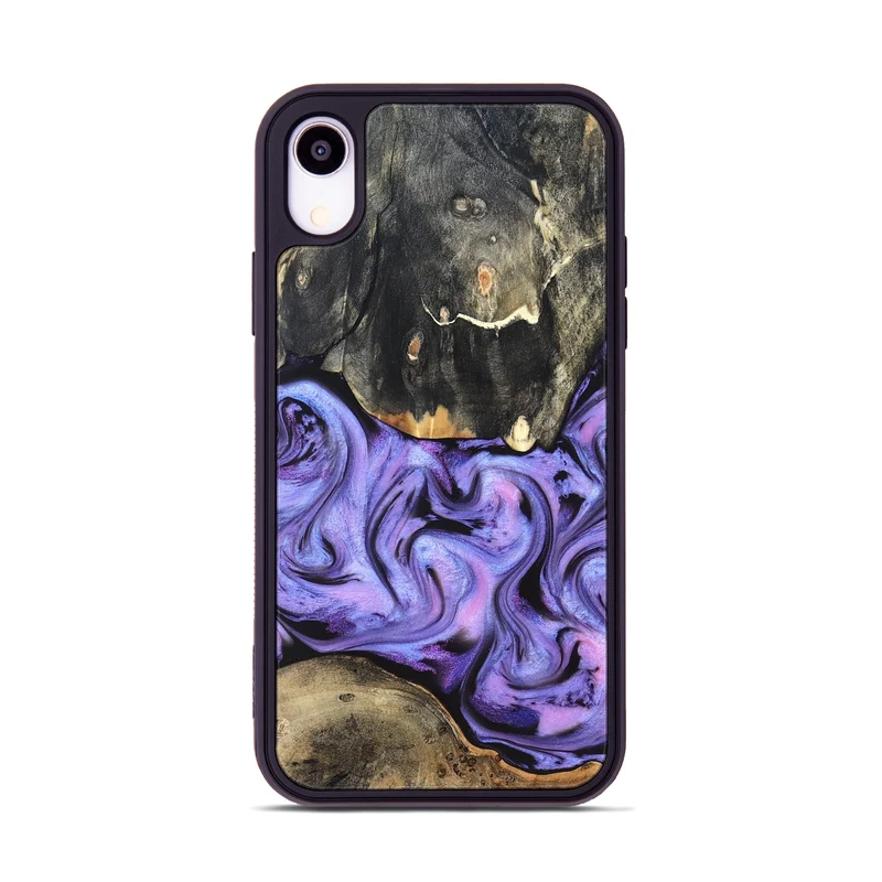 iPhone Xr Wood Phone Case - Berry (Purple, 829234)