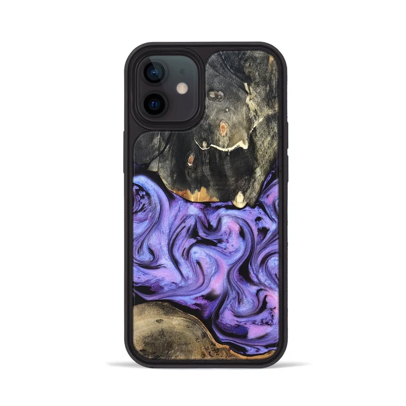 iPhone 12 Wood Phone Case - Berry (Purple, 829234)