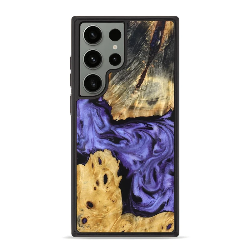 Galaxy S23 Ultra Wood Phone Case - Clem (Purple, 829256)