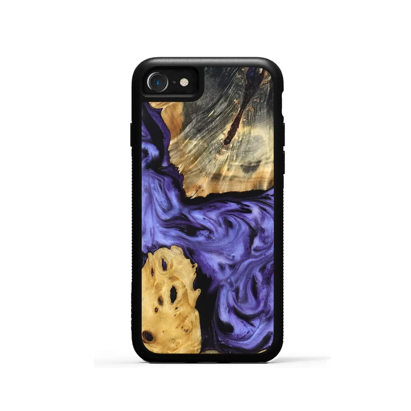 iPhone SE Wood Phone Case - Clem (Purple, 829256)