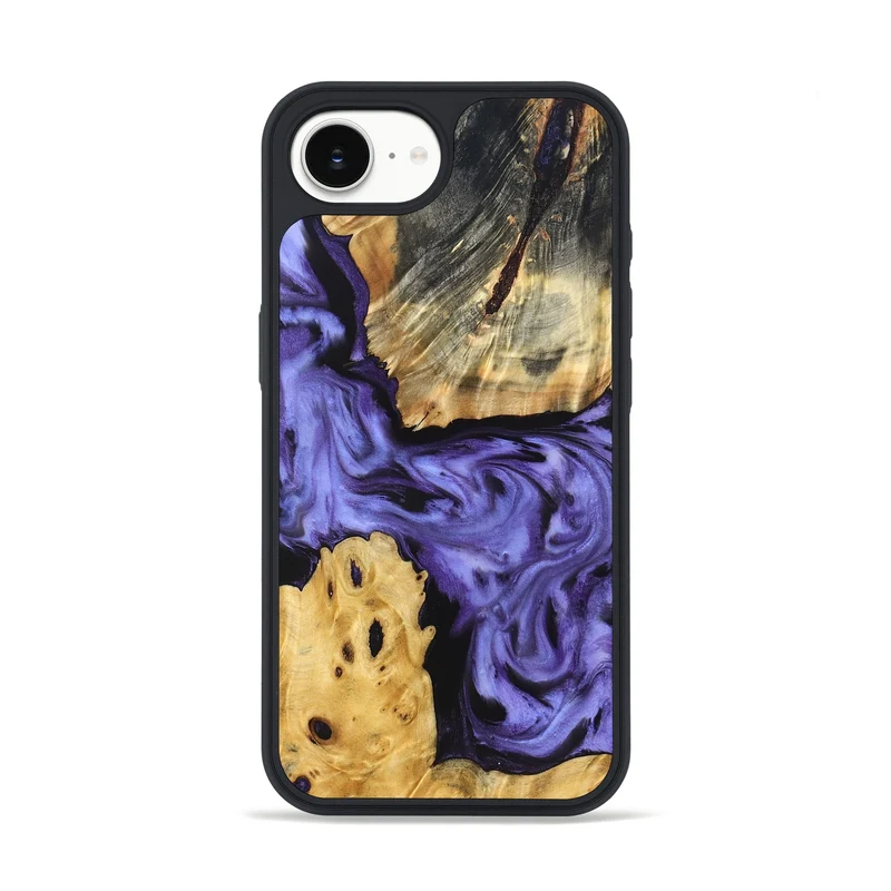 iPhone 16e Wood Phone Case - Clem (Purple, 829256)