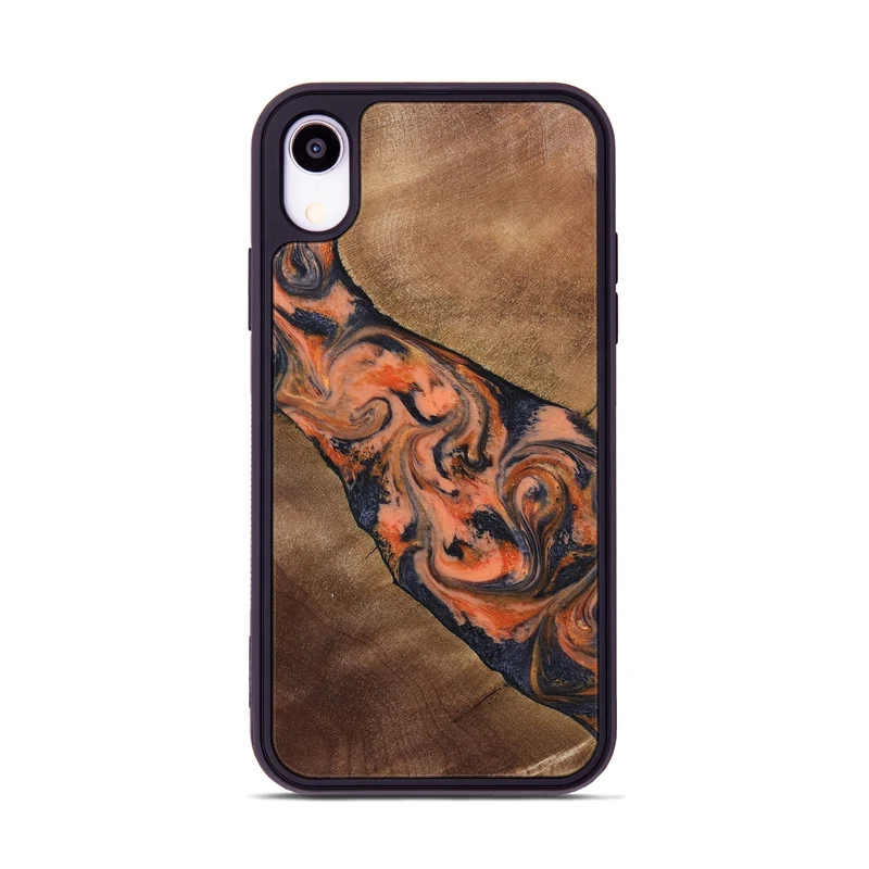 iPhone Xr Wood Phone Case - Ronny (Red, 829198)