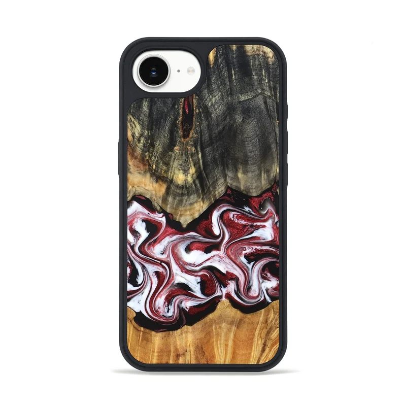 iPhone 16e Wood Phone Case - Ericka (Red, 829223)