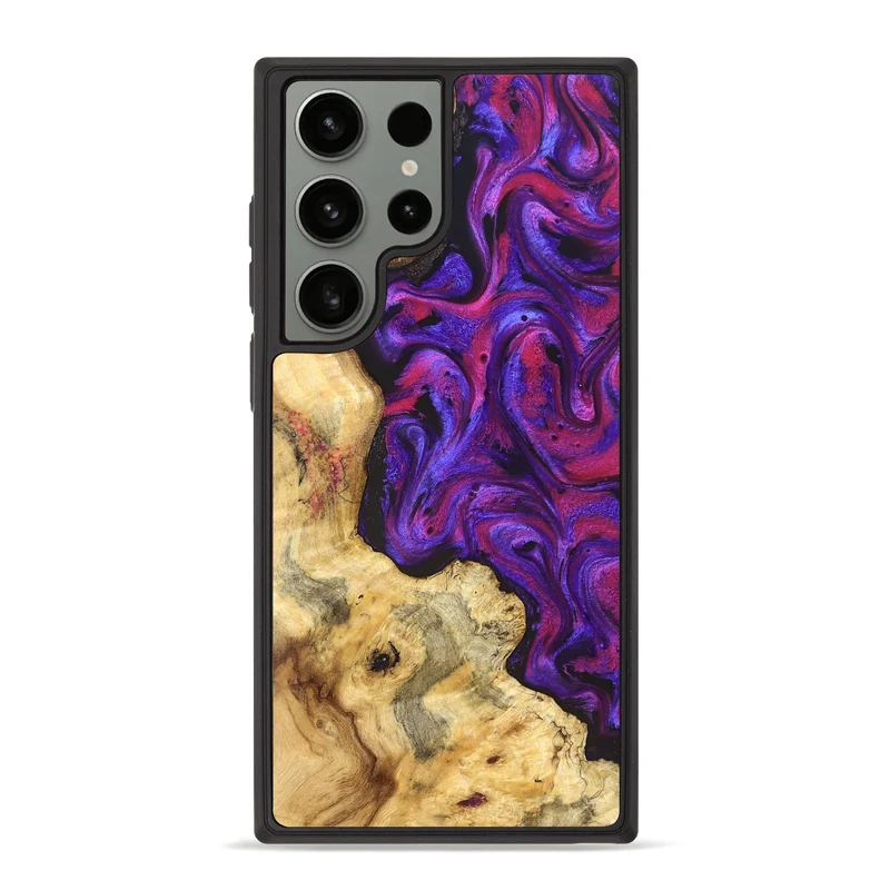 Galaxy S23 Ultra Wood Phone Case - Jaeden (Purple, 829238)