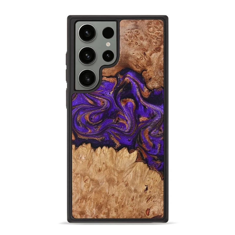 Galaxy S23 Ultra Wood Phone Case - Lucien (Purple, 829239)