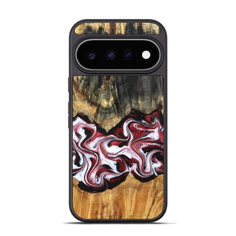 Pixel 11 Pro Wood Phone Case - Ericka (Red, 829223)