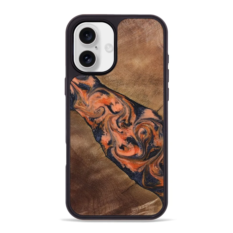 iPhone 16 Plus Wood Phone Case - Ronny (Red, 829198)