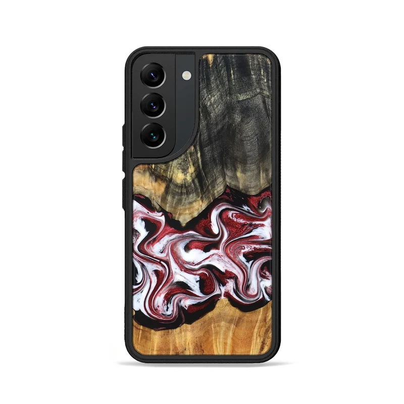 Galaxy S22 Wood Phone Case - Ericka (Red, 829223)