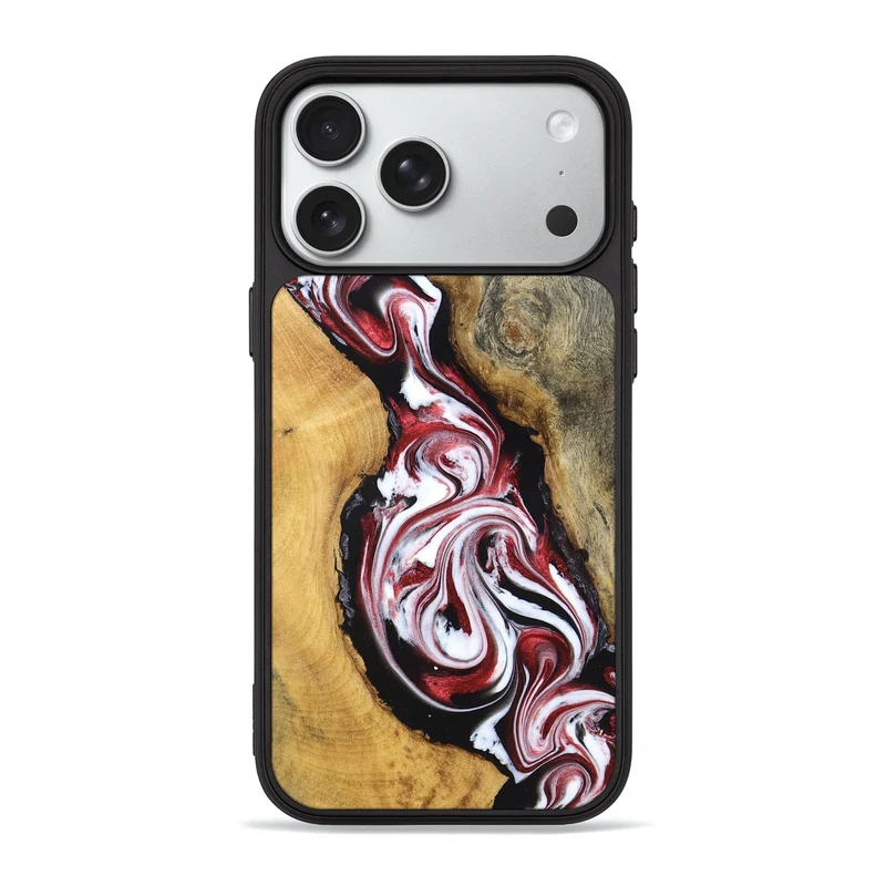 iPhone 18 Pro Max Wood Phone Case - Estelle (Red, 829249)