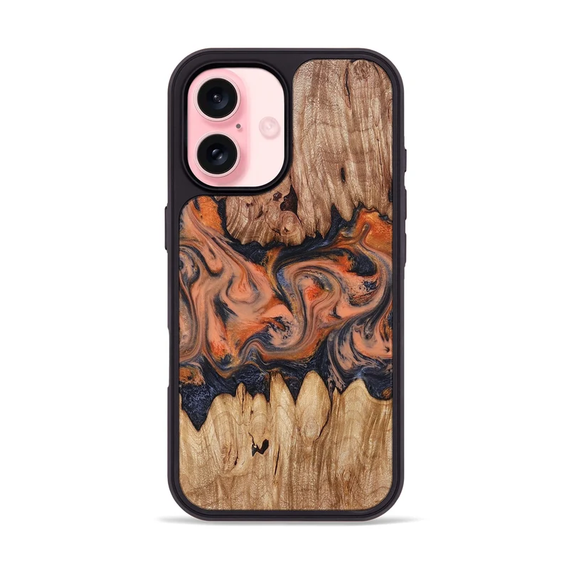 iPhone 16 Wood Phone Case - Wesley (Red, 829203)