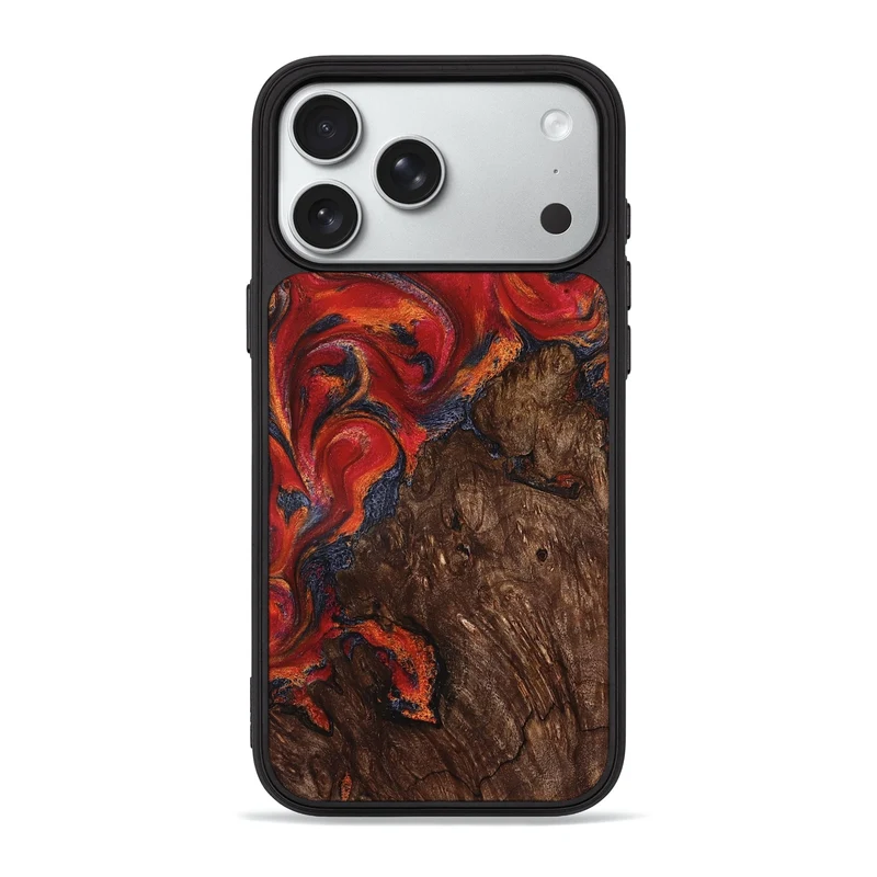 iPhone 18 Pro Max Wood Phone Case - Jameson (Red, 829170)