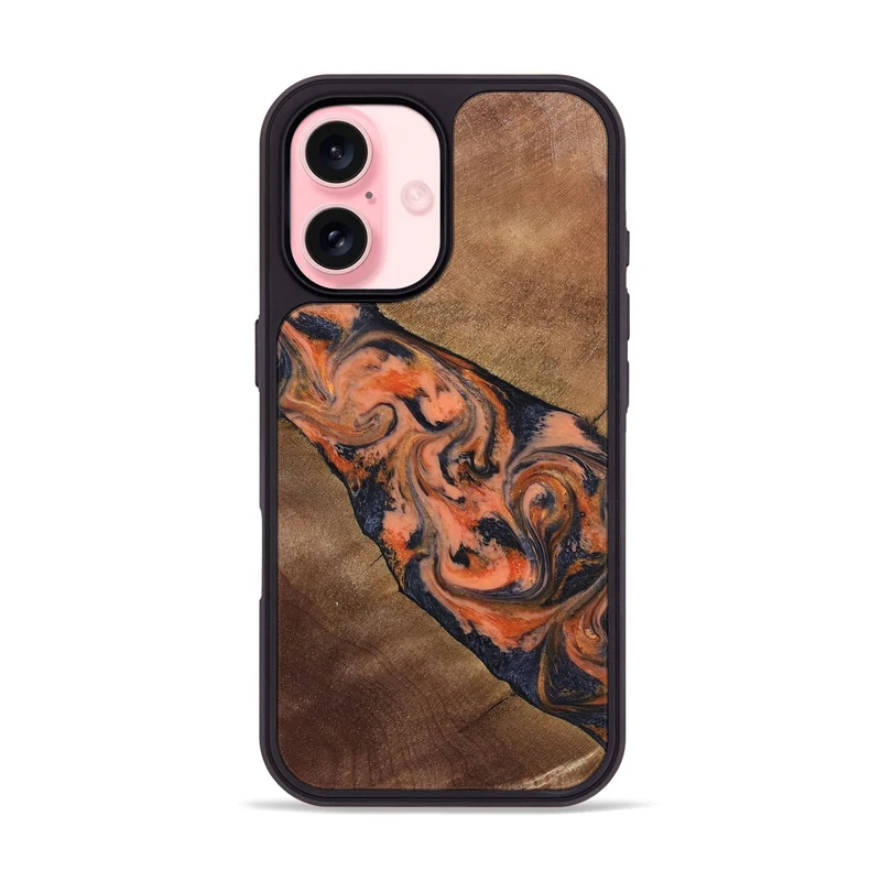 iPhone 16 Wood Phone Case - Ronny (Red, 829198)