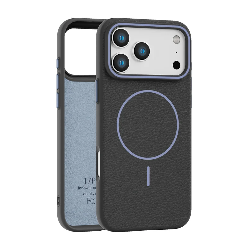 NexTECH® | Magnetic Case with Litchi Texture & Flannel Lining for iPhone