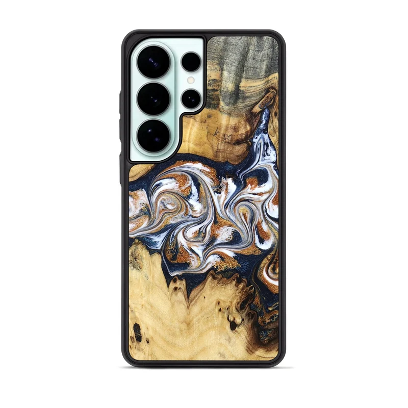 Galaxy S26 Ultra Wood Phone Case - Savanna (Teal & Gold, 830008)