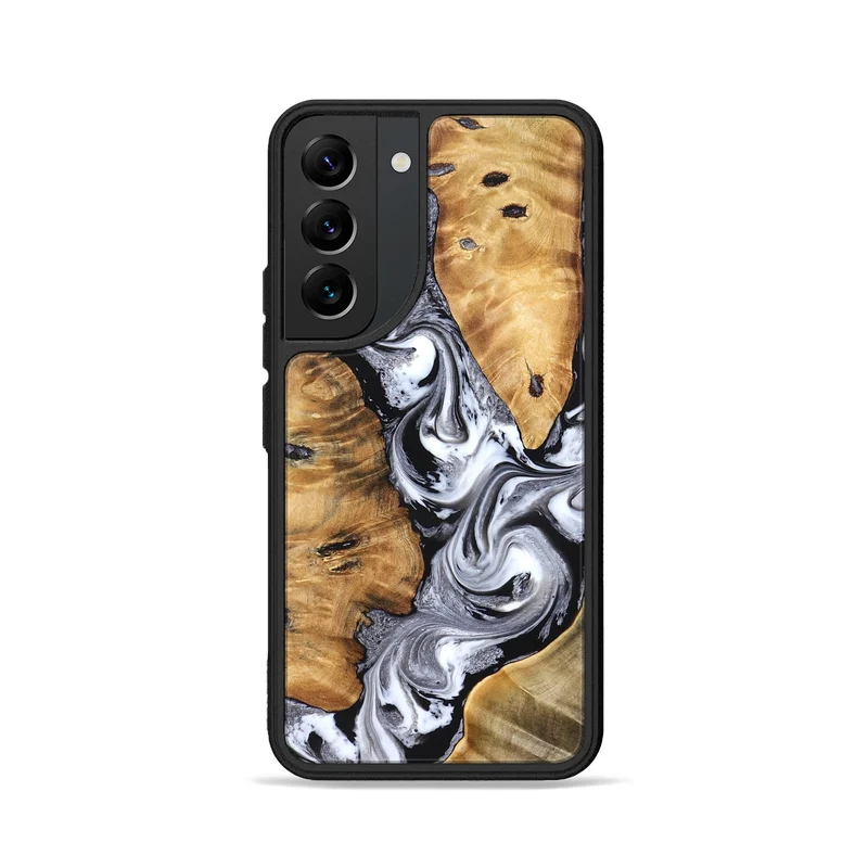 Galaxy S22 Wood Phone Case - Cloe (Black & White, 830041)