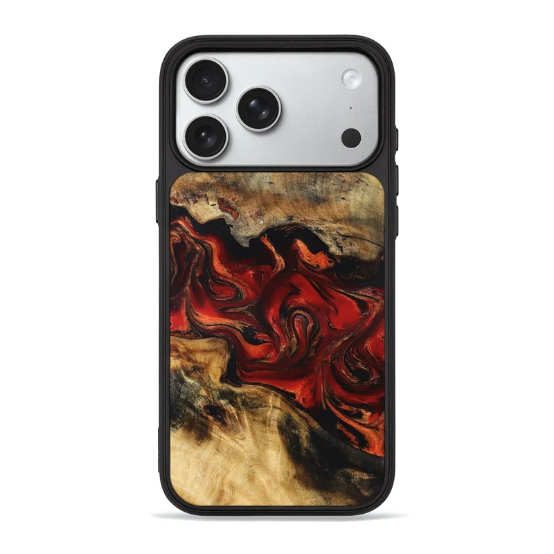 iPhone 18 Pro Max Wood Phone Case - Gustav (Red, 830035)