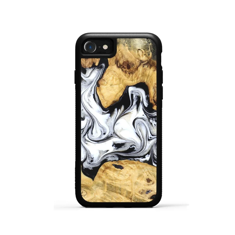 iPhone SE Wood Phone Case - Arian (Black & White, 830040)